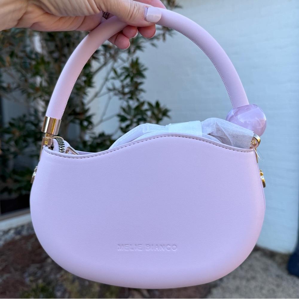 NEW Melie Bianco Light Pink Women's Bag Viral Handle Crossbody Purse Jennie
